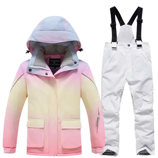 Girls Ski Suit Waterproof Windproof AllinOne Snow Gear - ToylandEU
