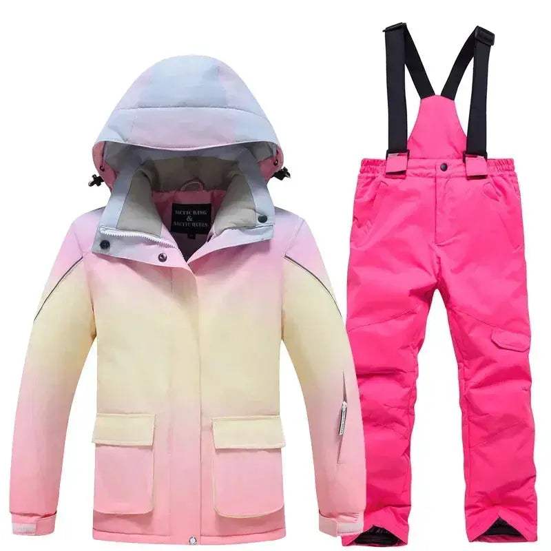 Girls Ski Suit Waterproof Windproof AllinOne Snow Gear - ToylandEU
