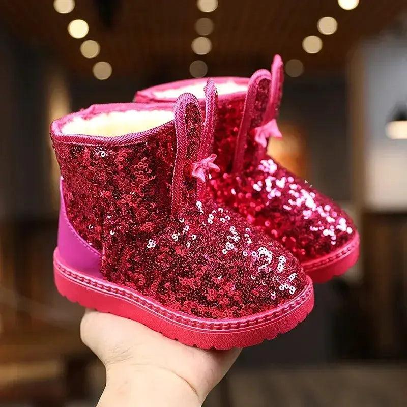 Girls Snow Boots Waterproof Warm Furry Ankle Boots - ToylandEU™