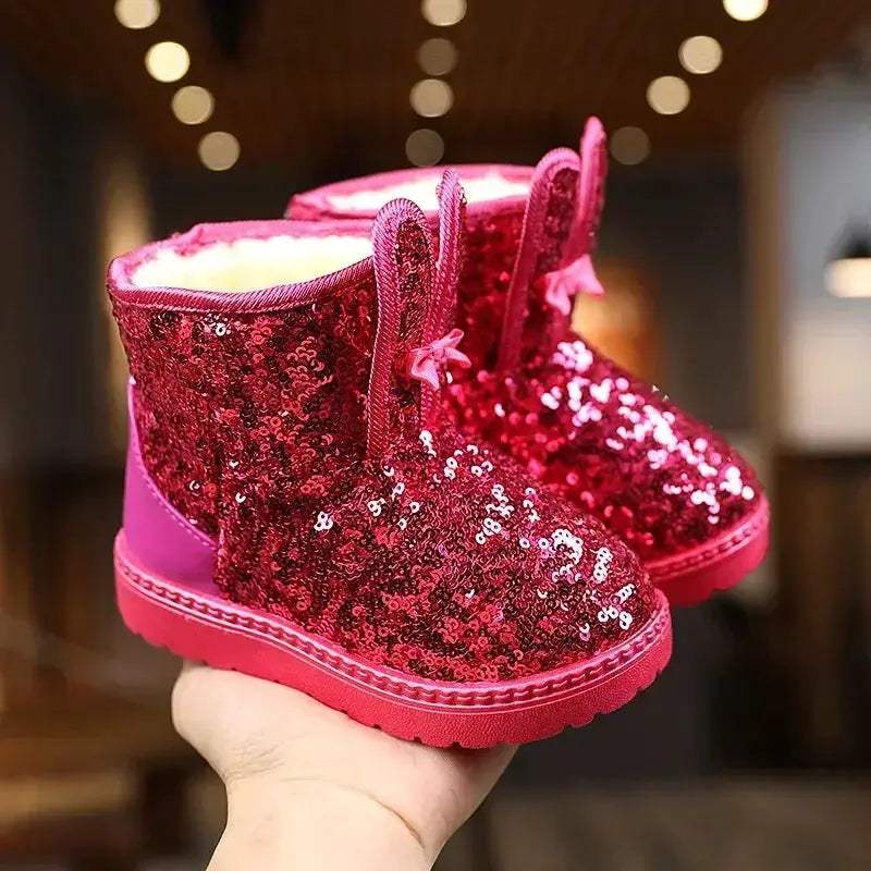 Girls Snow Boots Winter Warm Furry Waterproof Ankle Boots - ToylandEU