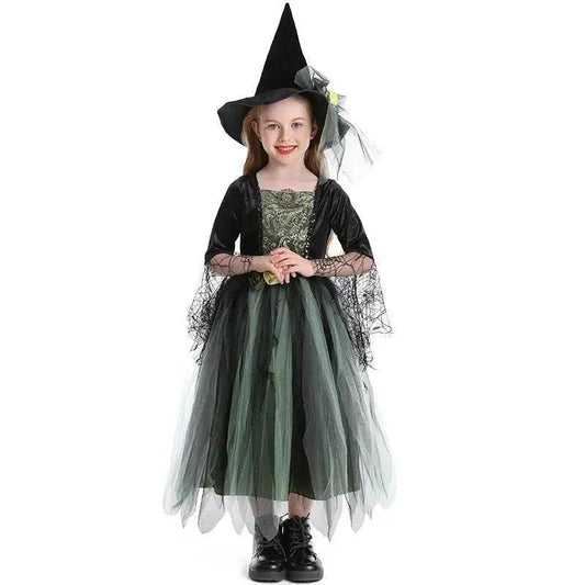 Girls' Spellbinding Sorceress Costume Set - Perfect for Halloween, Cosplay & Carnival Magic - ToylandEU™