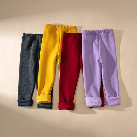 Girls Winter Fleece Lined Ankle Length Pants For Cozy Warmth - ToylandEU