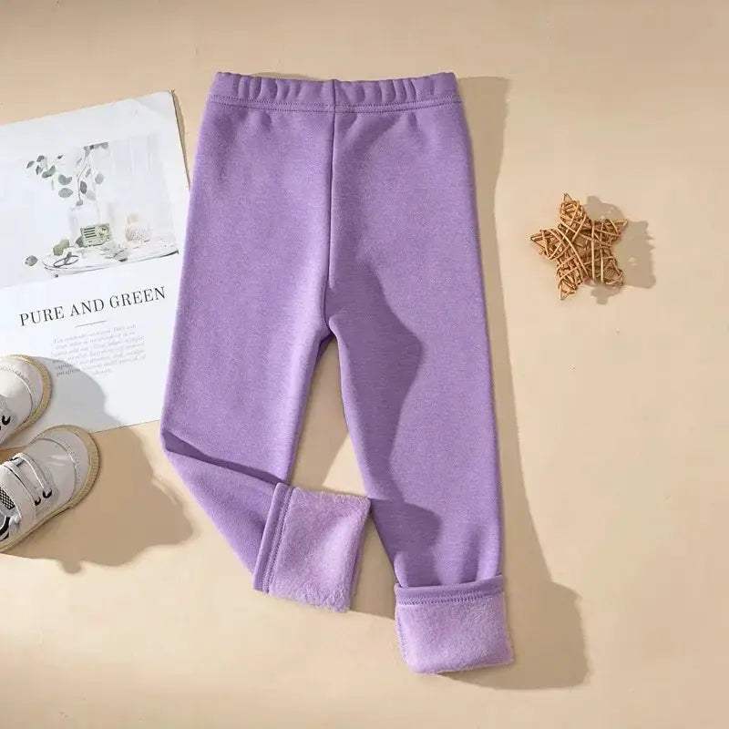 Girls Winter Fleece Lined Ankle Length Pants For Cozy Warmth - ToylandEU
