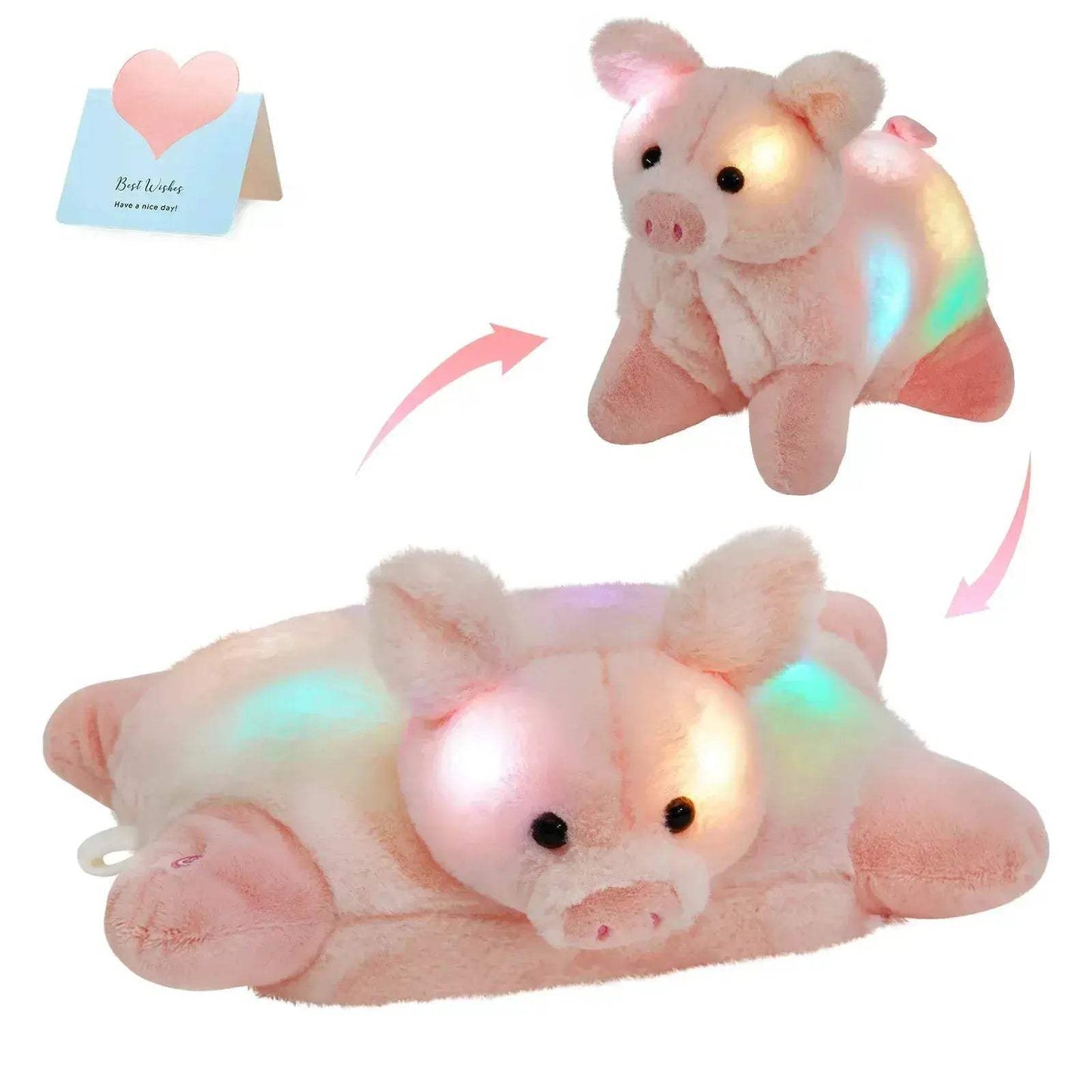 Glowing LED Kitty Plush Pillow For Kids With Soothing Lullabies - ToylandEU