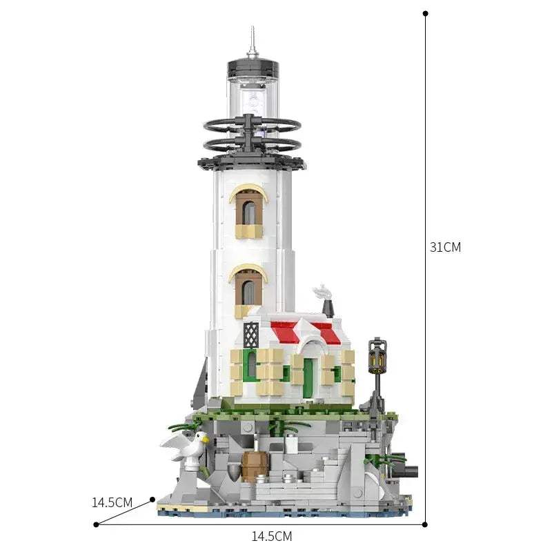 Glowing Lighthouse Building Blocks For Desk Decor 1092pcs - ToylandEU™