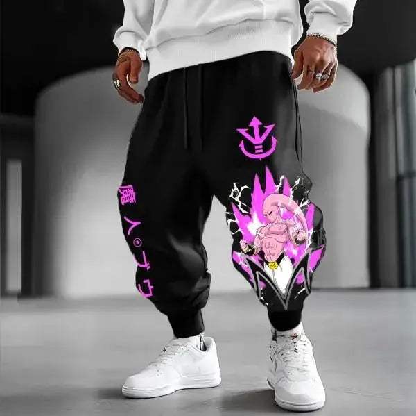 Goku Print Streetwear Sweatpants Breathable Wide Leg Comfort - ToylandEU