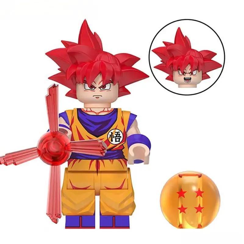 Goku Red Hair Dragon Ball Z lego Minifigures Custom Anime Toys G-5 - ToylandEU™