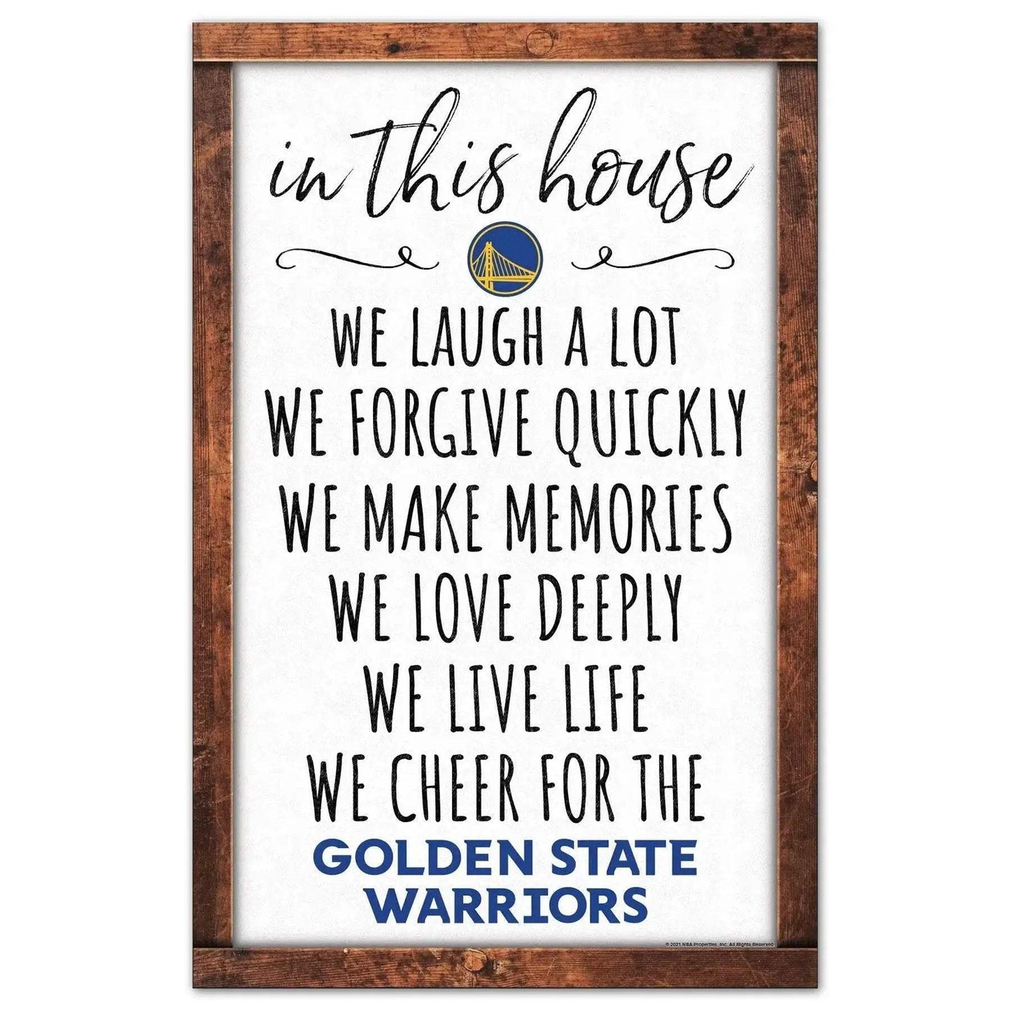 Golden State Warriors Sign 11x17 Wood In This House - ToylandEU™
