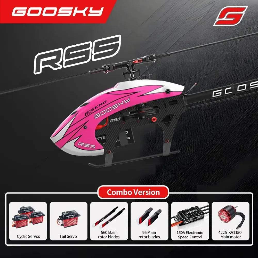 Goosky RS5 RC Helicopter Brushless Motor 6CH Flybarless Kit - ToylandEU