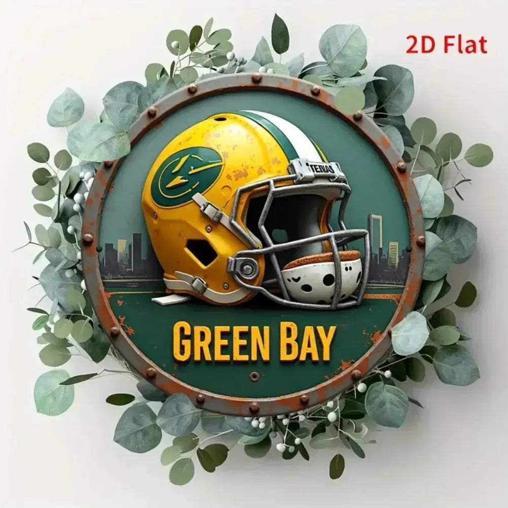 Green Bay Football Helmet Wall Decor Durable Aluminum Sign - ToylandEU