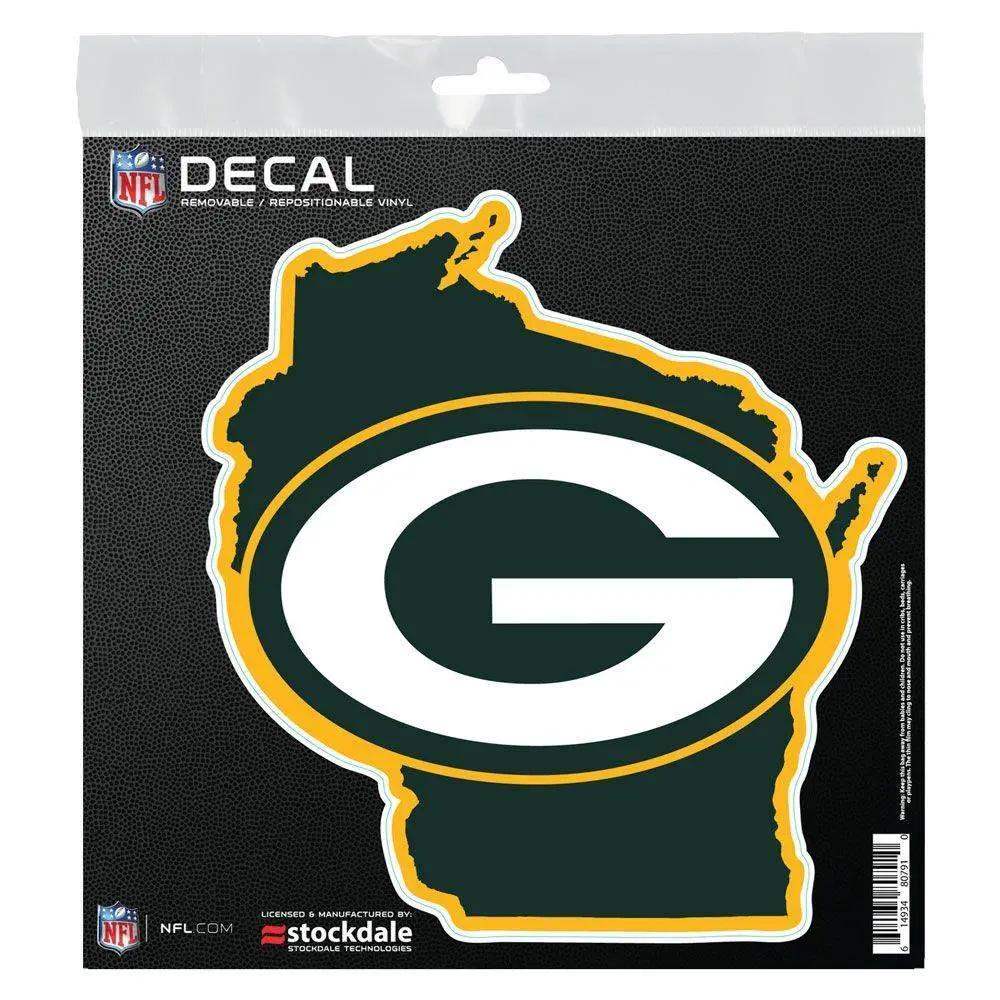 Green Bay Packers Decal 6x6 All Surface State Shape Vinyl - ToylandEU™