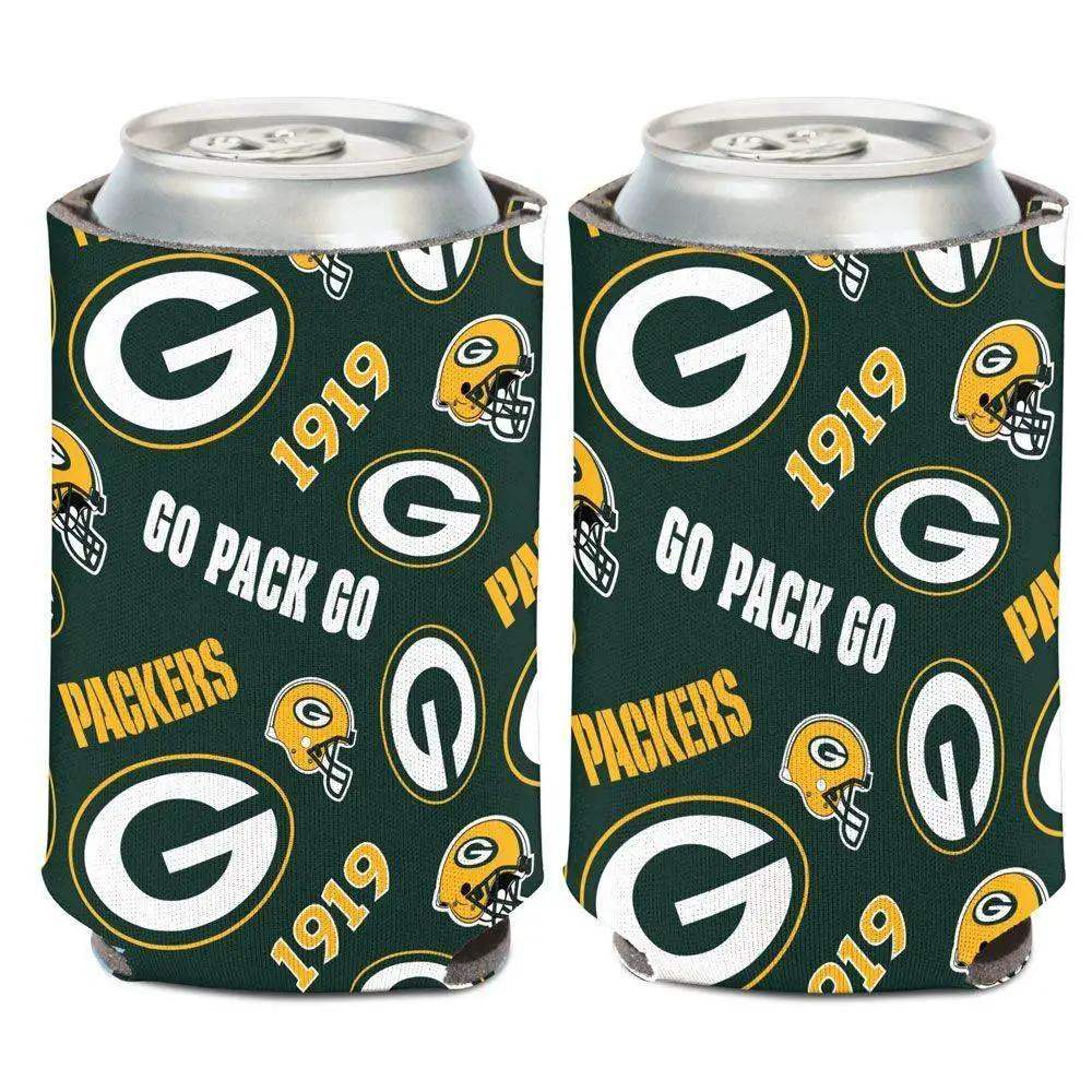 Green Bay Packers Scatterprint Can Cooler High Density Foam - ToylandEU™