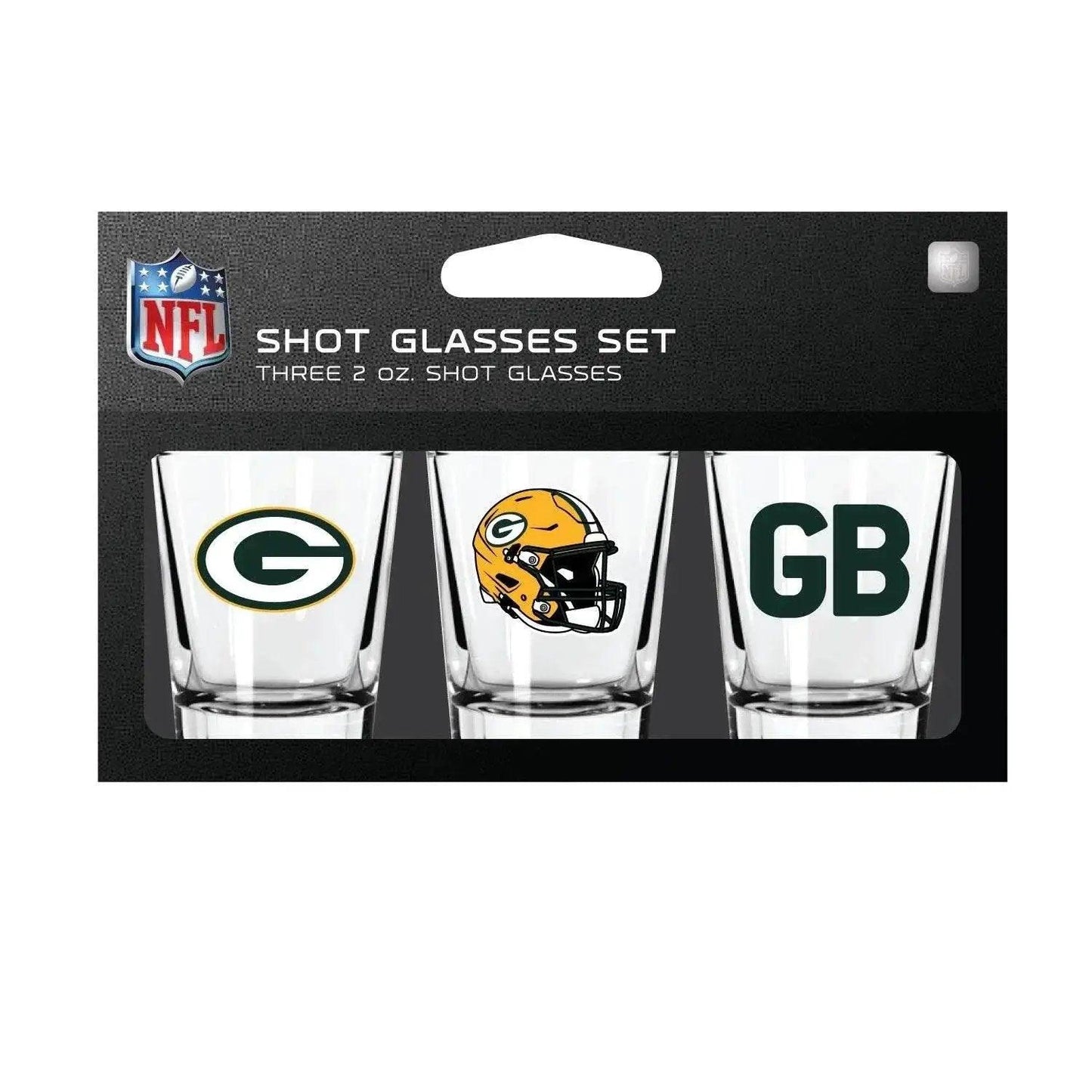Green Bay Packers Shot Glass Set 3 Pack Dishwasher Safe - ToylandEU™