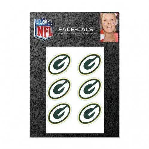 Green Bay Packers Tattoo Face Decals Skin Safe Six Pack - ToylandEU™