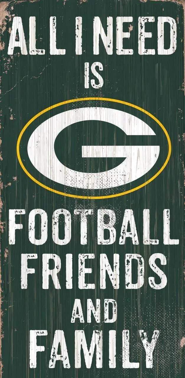 Green Bay Packers Wood Sign 6x12 Football Friends Design - ToylandEU™