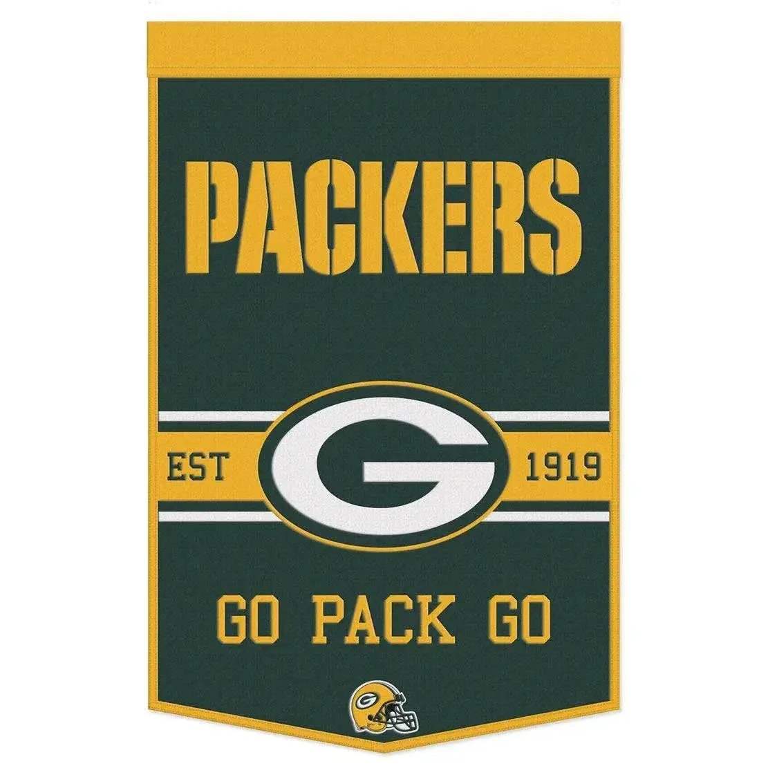 Green Bay Packers Wool Banner 24x38 Dynasty Slogan Design - ToylandEU™