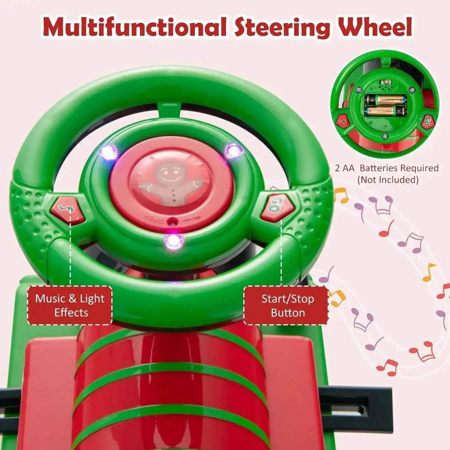 Green Electric Kids Ride-On Train with Track & 6 Wheels - Fun & Safe! - ToylandEU