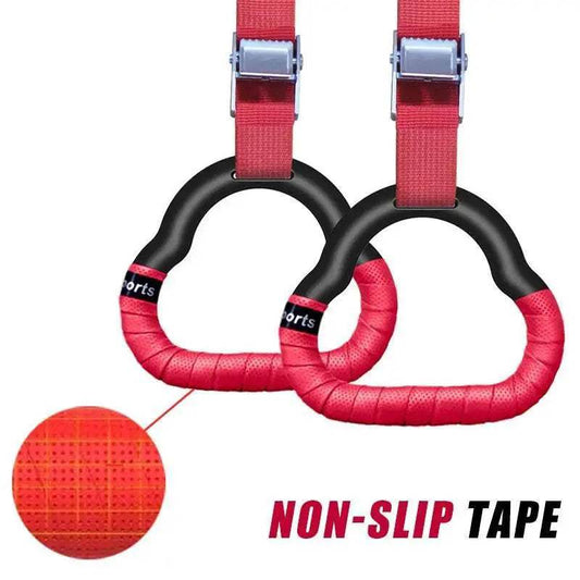 Gymnastics Rings Kid Sport Toy Non-Slip Adjustable Straps - ToylandEU™