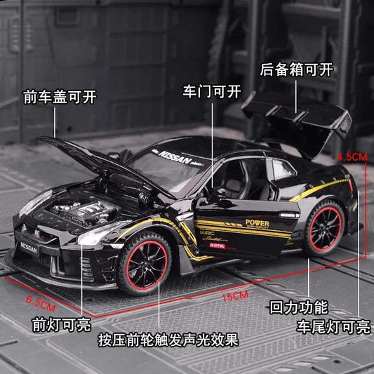 1:32 GTR GT-R R35 R34 Supercar Alloy Car Model Diecasts & Toy Vehicles Toy Cars Kid Toys For Children Gifts Boy Toy - ToylandEU
