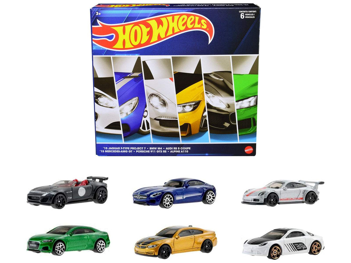 European Theme 6 piece Set | Diecast Model Car | Hot Wheels | European Theme Series