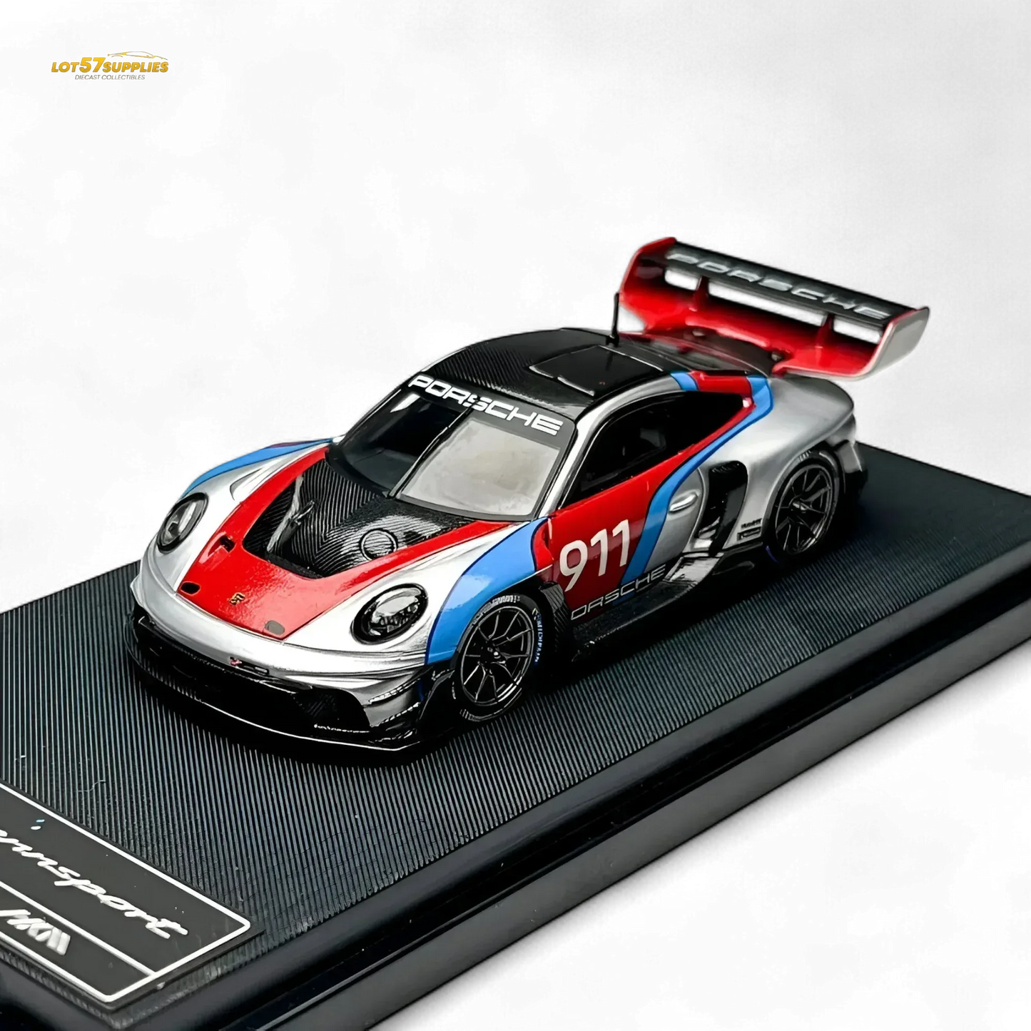 HKM Model Porsche 911 (992) GT3 R Rennsport Silver #911 1:64 - ToylandEU