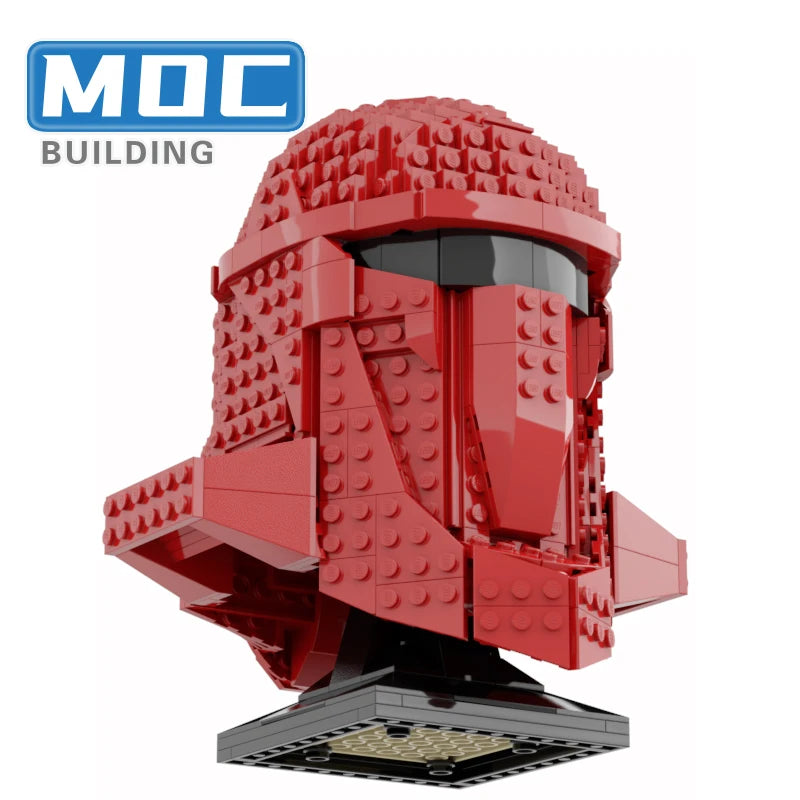 Royal Guard Helmet | MOC Brick Set | Red And Black | Ages 14 Plus