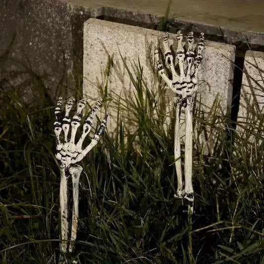 Halloween Skeleton Ground Stakes With Skull And Hand Decor - ToylandEU