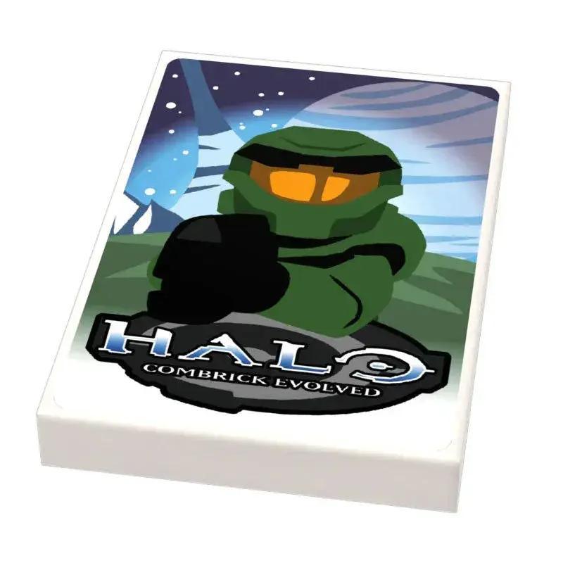 Halo Bricks Evolved Video Game Cover Custom LEGO Tile - ToylandEU™