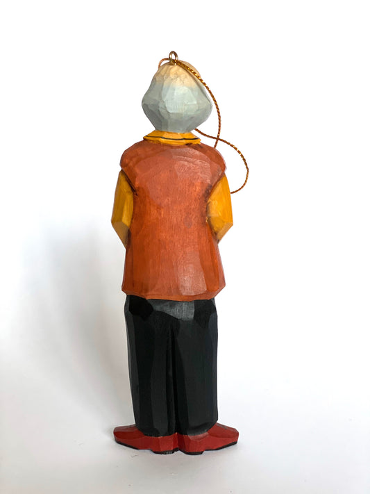 Hand Carved Wooden Grandpa Christmas Ornament With Detailed Craftsmanship - ToylandEU