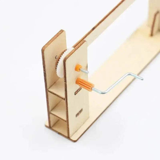 Hand Wooden Parking Barrier Gate Kids DIY Science Experiments Toy Set Assembled Educational Gift - ToylandEU™