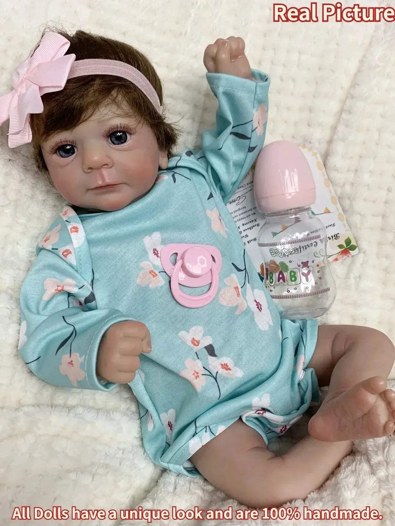 Handcrafted Reborn Doll Baby 17 Inch Realistic Vinyl Gift - ToylandEU