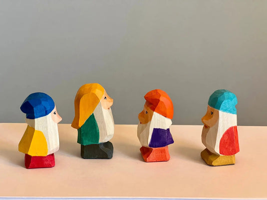 Handcrafted Wooden Gnomes Set For Fairytale Play And Educational Fun - ToylandEU