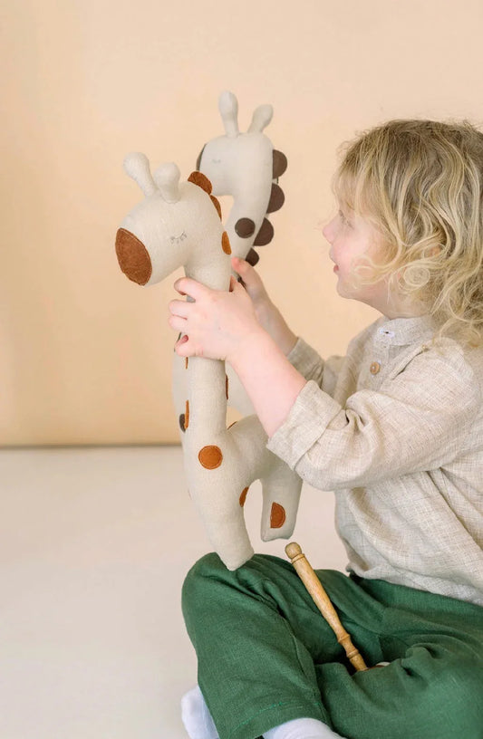 Handmade Plush Giraffe Toy With Soft Natural Materials - ToylandEU