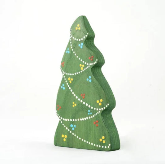 Handmade Wooden Christmas Tree With Garland Safe For Kids - ToylandEU