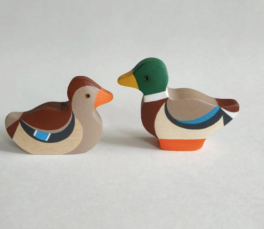 Handmade Wooden Duck Set Of Four For Imaginative Play - ToylandEU
