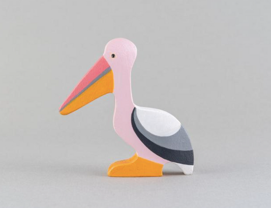 Handmade Wooden Pelican Figurine For Educational Play - ToylandEU