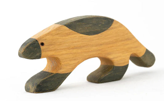 Handmade Wooden Wolverine Animal Toy for Imaginative Play - ToylandEU