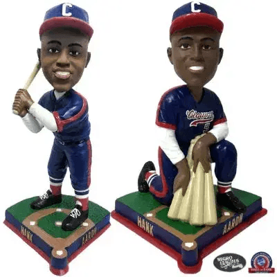 Hank Aaron Indianapolis Clowns Bobblehead Set With Crosshanded Grip - ToylandEU