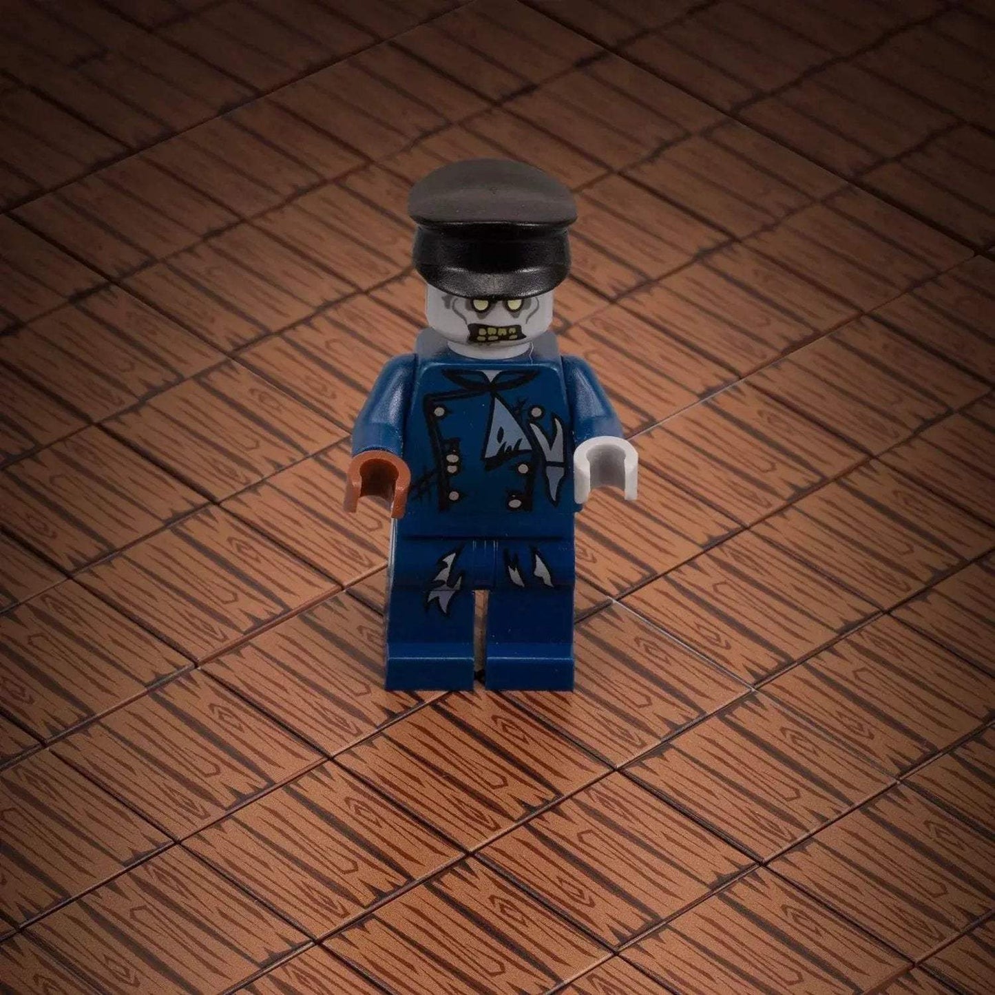 Hardwood Minifig Flooring (Rough, Dark) 2x2 Tile made using LEGO part - ToylandEU