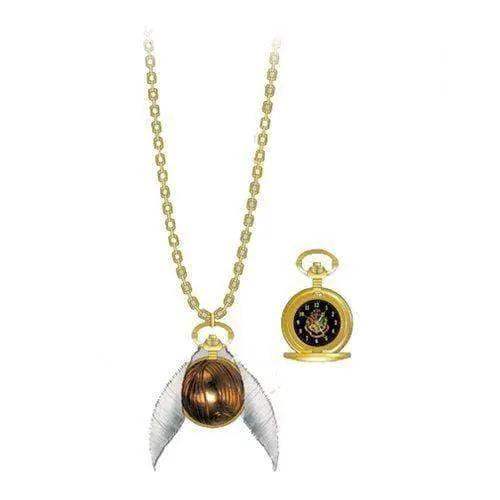 Harry Potter Golden Snitch Pocket Watch Necklace Openable Winged Case - ToylandEU