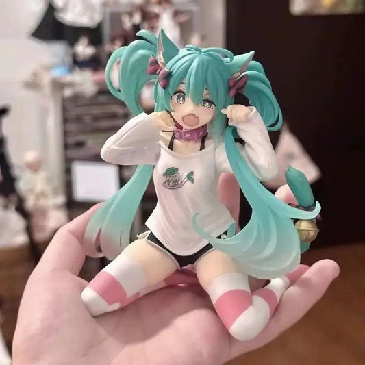 Hatsune Miku Anime Figure Cat Ear Doll For Car Decor - ToylandEU™
