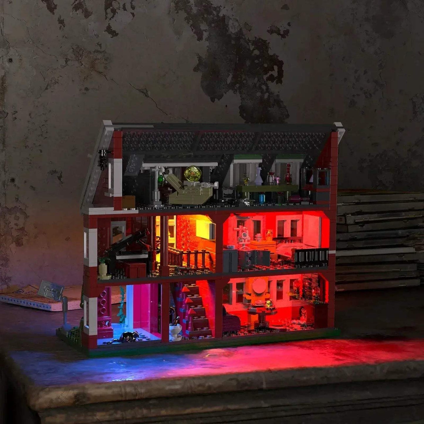Haunted House Building Blocks With LED Light Set Halloween - ToylandEU