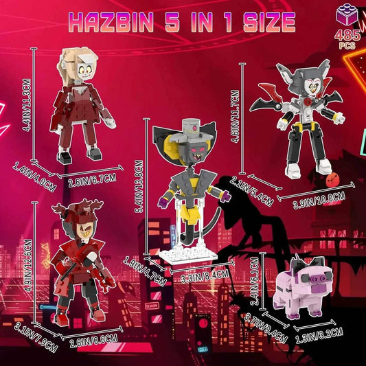 Hazbin 5 in 1 Building Set, 5 Figures Model Toy 499PCS - ToylandEU™