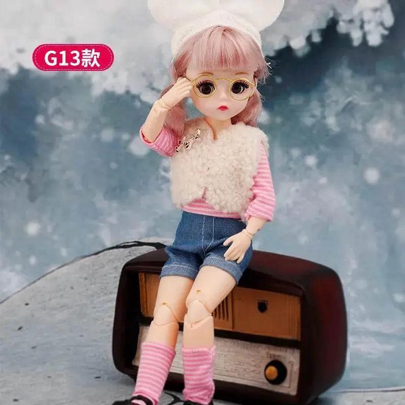 30 Cm 1/6 BJD Doll Winter Dress Set Cute Girl Gift - ToylandEU