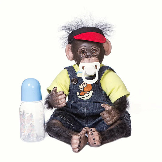Handmade Reborn Orangutan Doll 40cm Collectible Art - ToylandEU