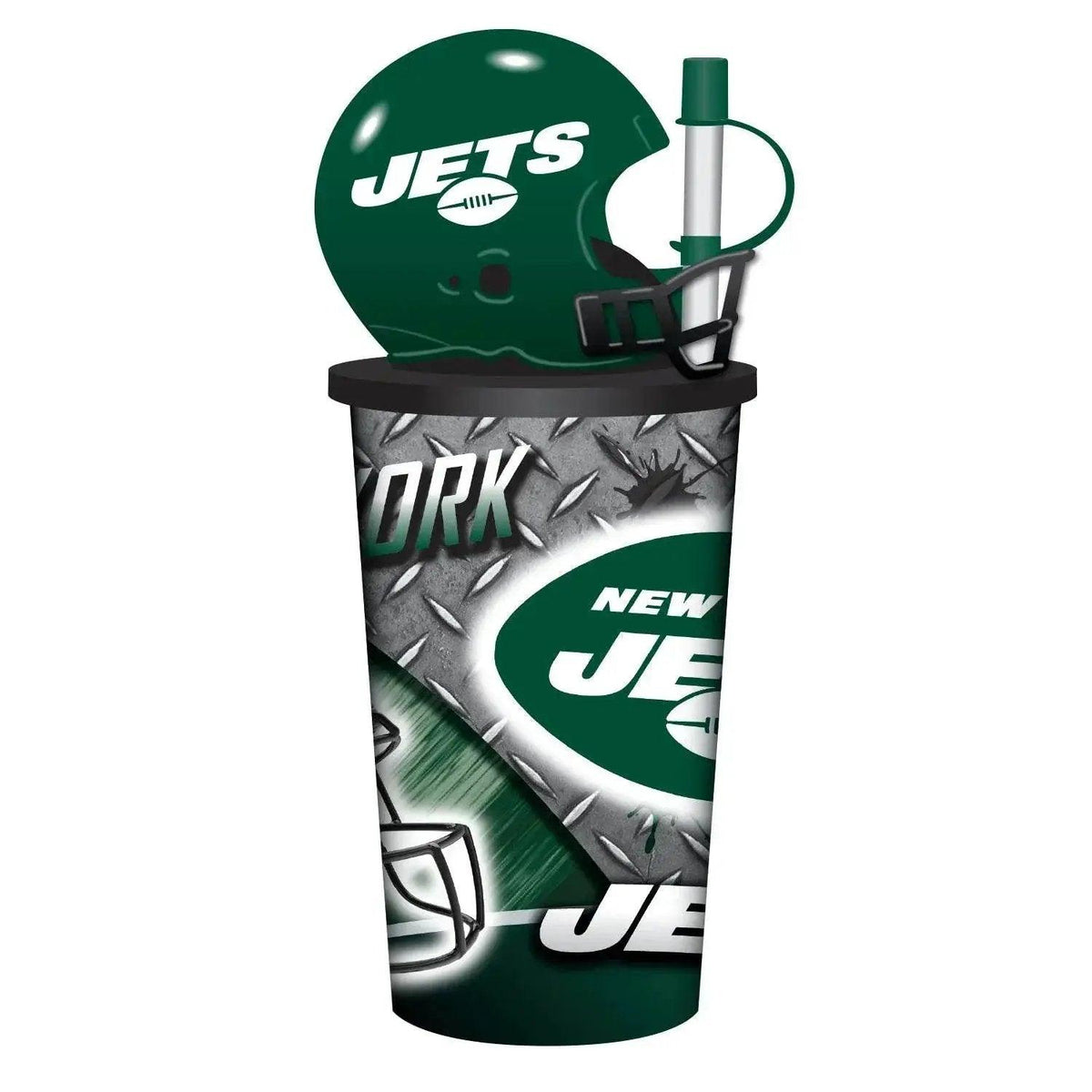 New York Jets Helmet Cup 32oz With Straw Lid Not Attached - ToylandEU™