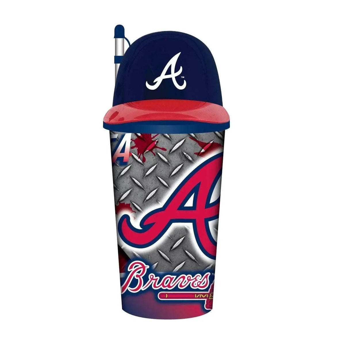 Atlanta Braves Helmet Cup 32oz Plastic With Straw and Lid - ToylandEU™