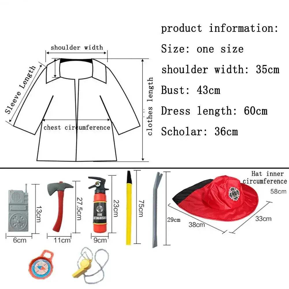 Heroic Kids Firefighter Costume - Unisex Costume for Adventure Play - ToylandEU