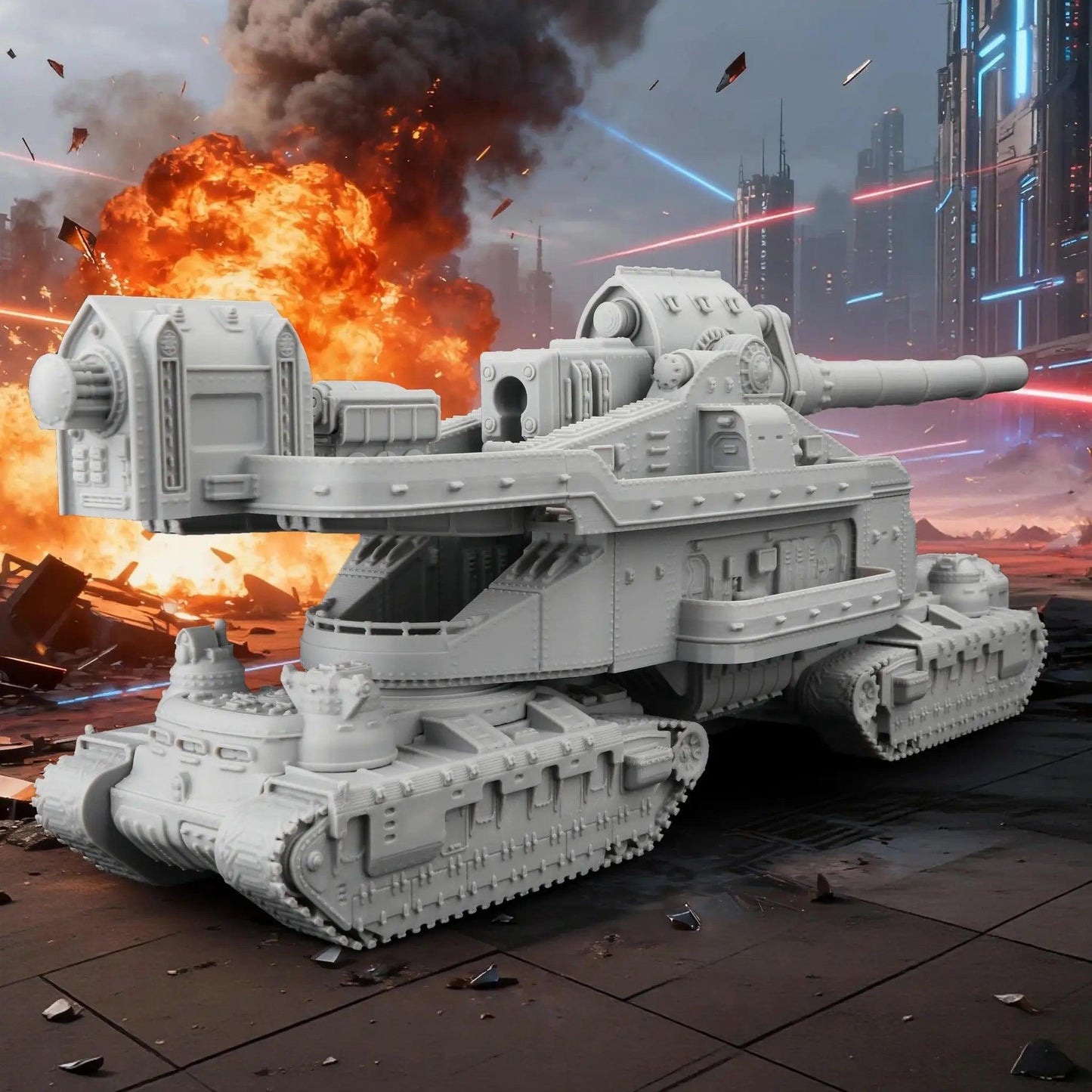 High Detail Sci Fi Cannon Miniature Tabletop Terrain - ToylandEU™