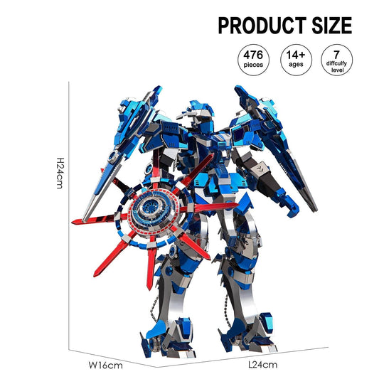 High-Quality 3D Metal Puzzle with Blue Magnetic Rotation for Adults and Teens - ToylandEU